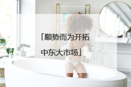 顺势而为开拓中东大市场