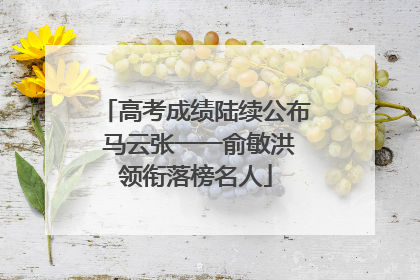高考成绩陆续公布 马云张一一俞敏洪领衔落榜名人