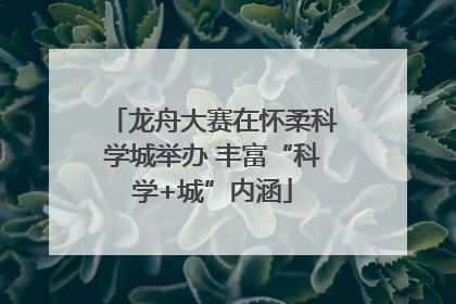 龙舟大赛在怀柔科学城举办 丰富“科学+城”内涵