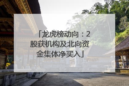 龙虎榜动向：2股获机构及北向资金集体净买入