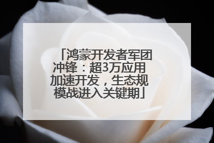 鸿蒙开发者军团冲锋：超3万应用加速开发，生态规模战进入关键期