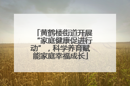 黄鹤楼街道开展“家庭健康促进行动”，科学养育赋能家庭幸福成长
