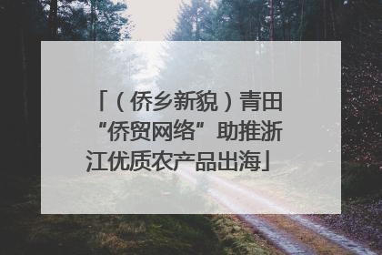 （侨乡新貌）青田“侨贸网络”助推浙江优质农产品出海