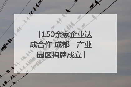 150余家企业达成合作 成都一产业园区揭牌成立