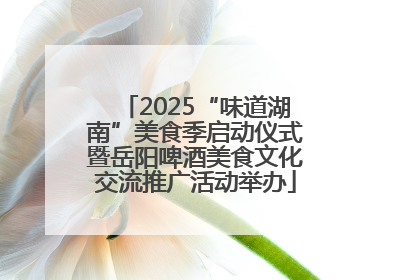 2025“味道湖南”美食季启动仪式暨岳阳啤酒美食文化交流推广活动举办