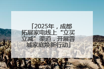 2025年，成都拓展家电线上“立买立减”渠道，开展蓉城家庭焕新行动