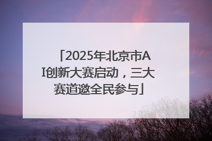 2025年北京市AI创新大赛启动，三大赛道邀全民参与