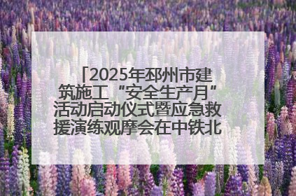 2025年邳州市建筑施工“安全生产月”活动启动仪式暨应急救援演练观摩会在中铁北京局邳州市中医院项目成功举办