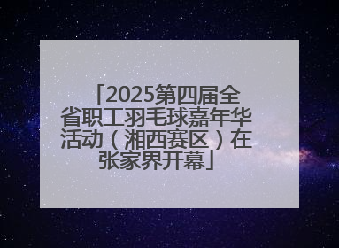 2025第四届全省职工羽毛球嘉年华活动（湘西赛区）在张家界开幕