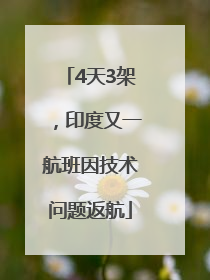 4天3架，印度又一航班因技术问题返航