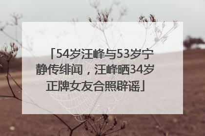 54岁汪峰与53岁宁静传绯闻，汪峰晒34岁正牌女友合照辟谣